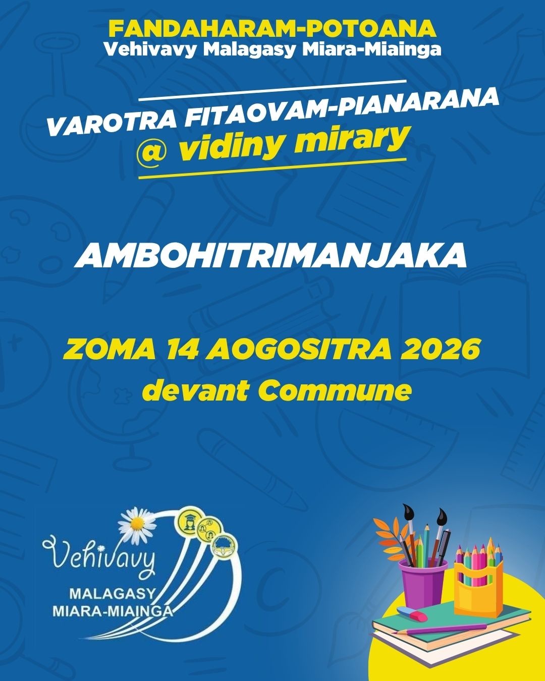 Fivarotana fitaovam-pianarana amin'ny vidiny mirary  izay  karakarain'ny VMMM 